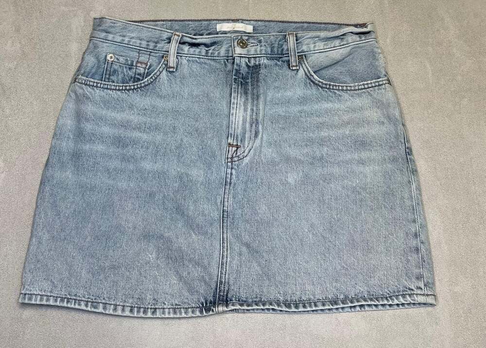 7 For All Mankind Denim Mini Skirt Size 31